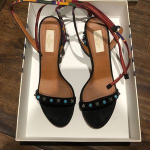 Valentino rockstuds suede sandal